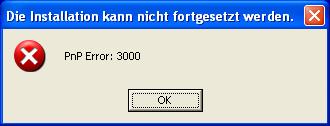 PnP Error 3000